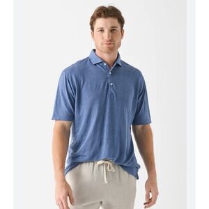 Peter‎ Millar Summer Comfort Blue Polo Shirt XL Richland Logo Golf